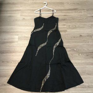 Elegant Black and Gold Women's Dress
